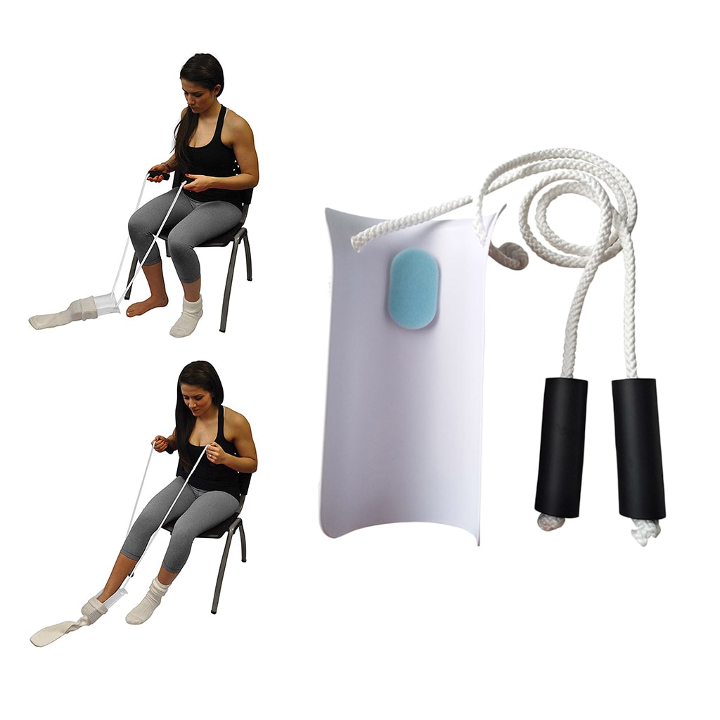 Flexible Sock and Stocking Aid,  Compression Socks Helper Puller with Adjustable Cords without Bending